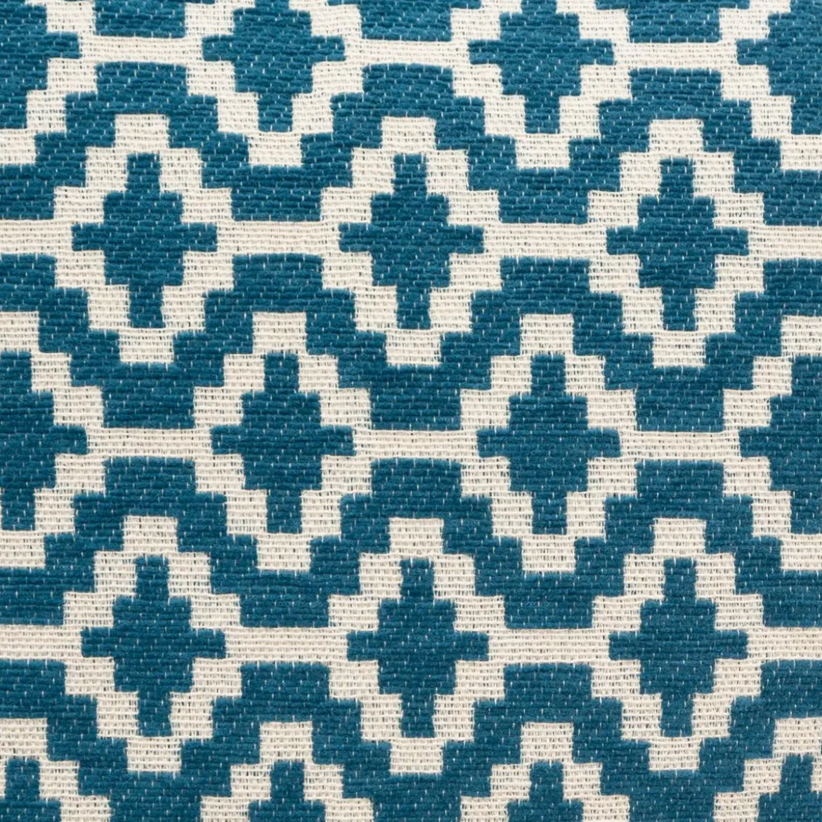 HOUSSE COUSSIN CHENILLE ETHNIQUE BLEU 40X40CM