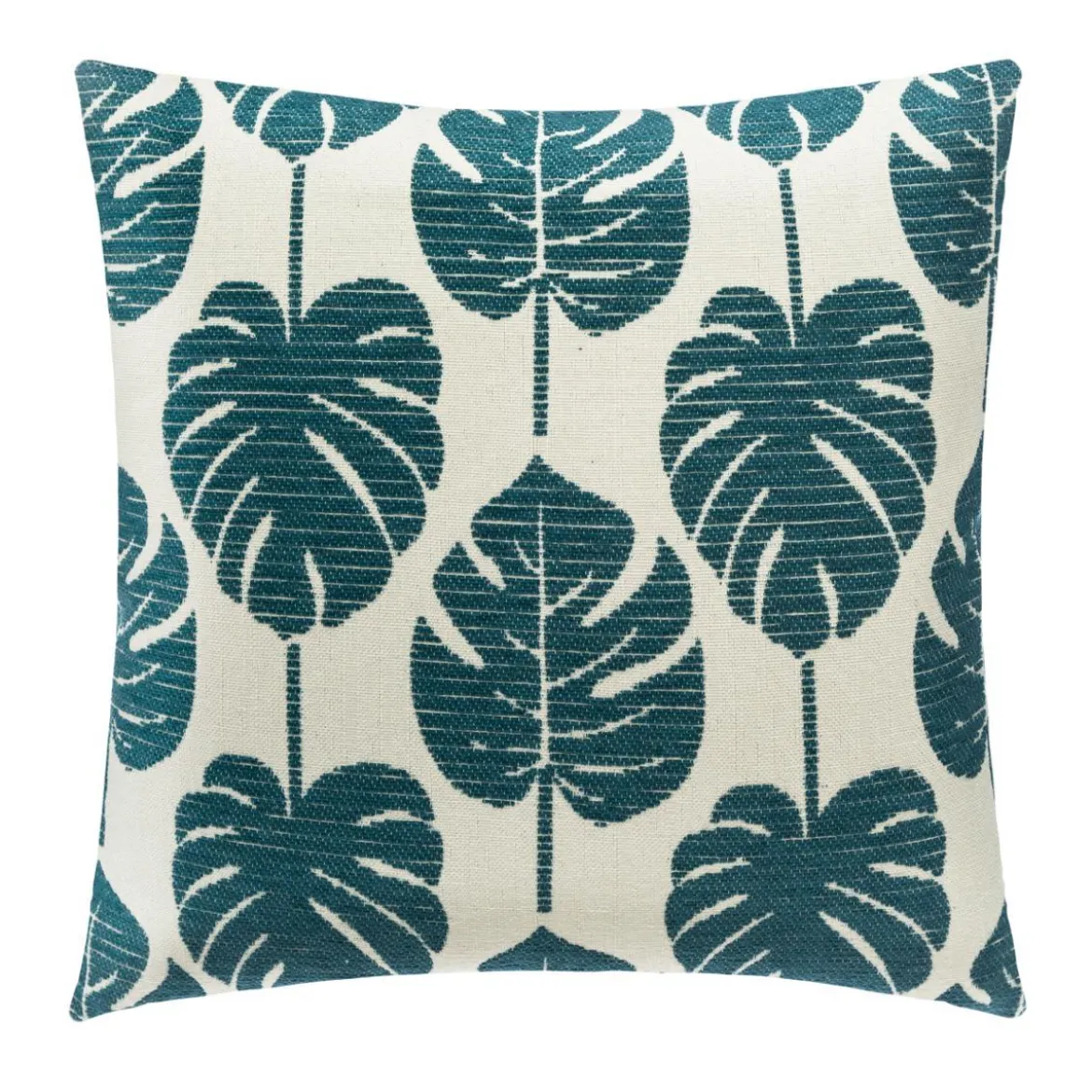 HOUSSE COUSSIN CHENILLE FEUILLE VERT 40X40CM