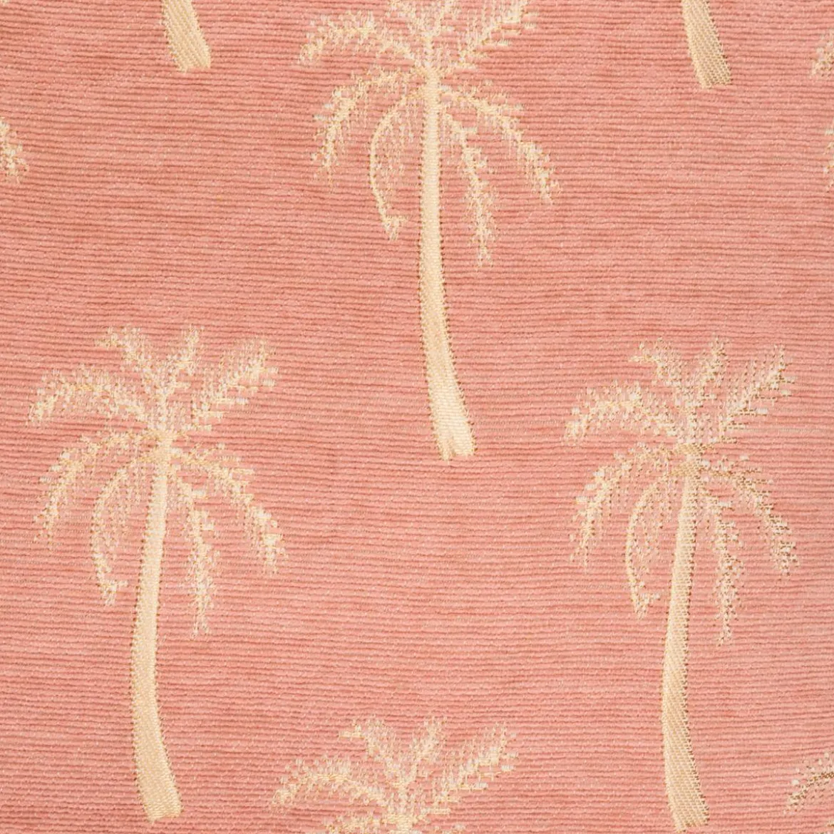 HOUSSE COUSSIN CHENILLE PALMIER ROSE 40X40CM