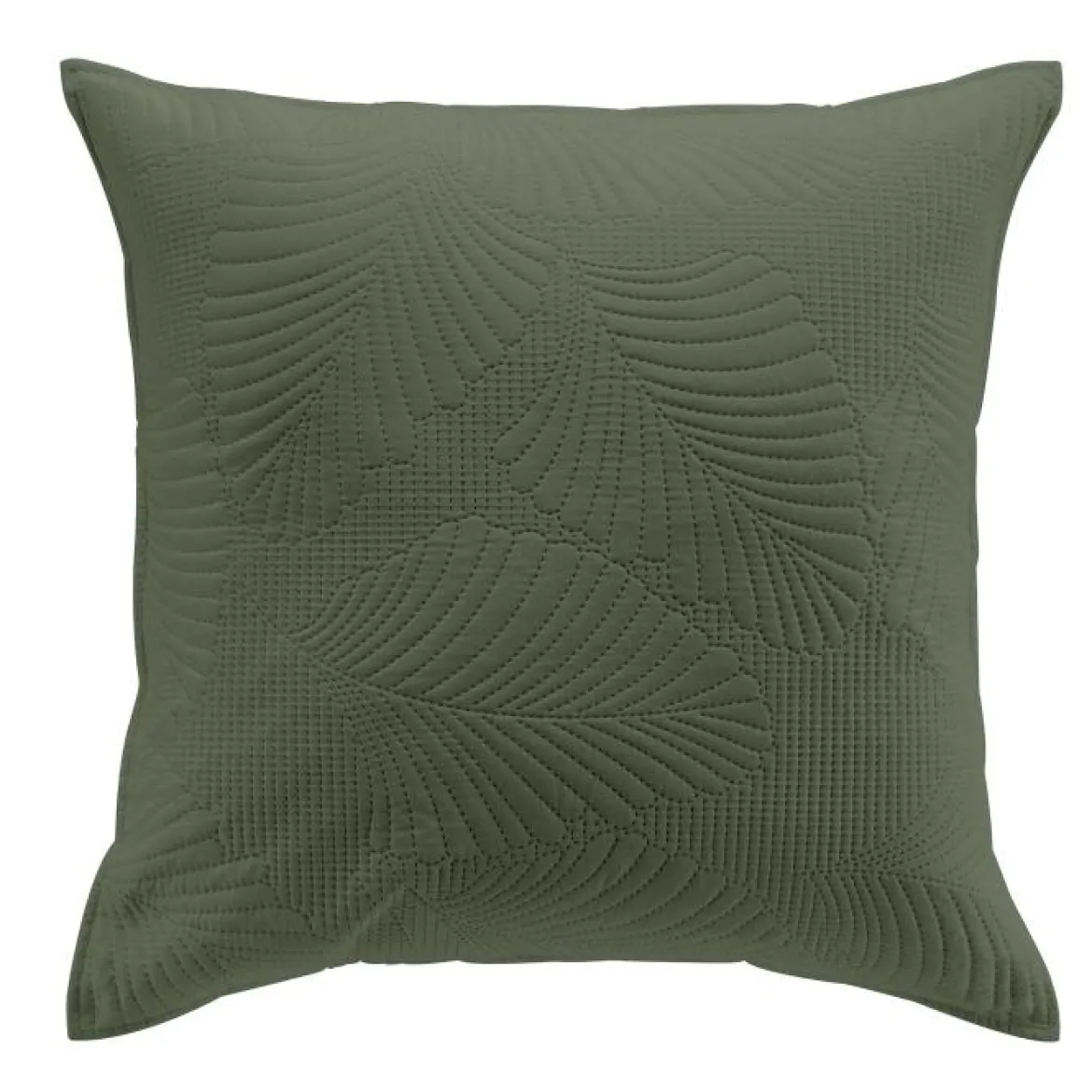HOUSSE COUSSIN ET ENCART 60X60CM MICROFIBRE PALOMBINE KAKI