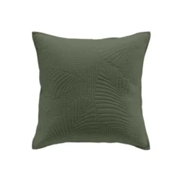 HOUSSE COUSSIN ET ENCART 40X40CM MICROFIBRE PALOMBINE KAKI