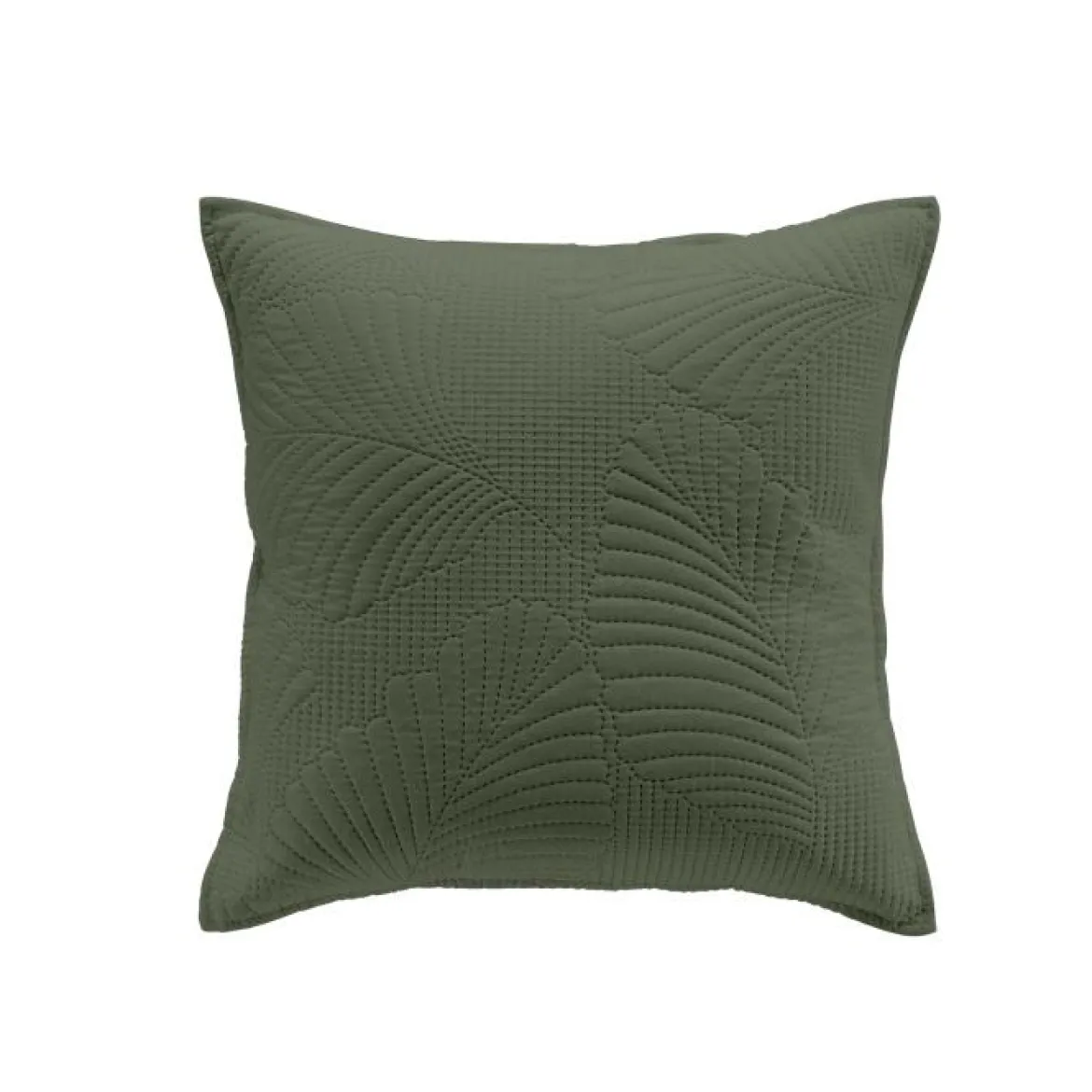 HOUSSE COUSSIN ET ENCART 40X40CM MICROFIBRE PALOMBINE KAKI