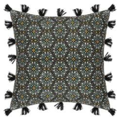 HOUSSE COUSSIN ROSACE POMPON 40X40CM