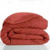 HOUSSE DE COUETTE 240X220CM UNI 57 FILS LINA TERRACOTTA