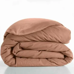 HOUSSE DE COUETTE 240X220CM UNI 57 FILS LINA BLUSH