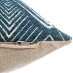 HOUSSE DE COUSSIN CHENILLE GEO BLEU 40X40CM