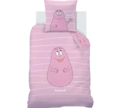 HOUSSE COUETTE ET TAIE BARBAPAPA 140X200CM ET 63X63CM