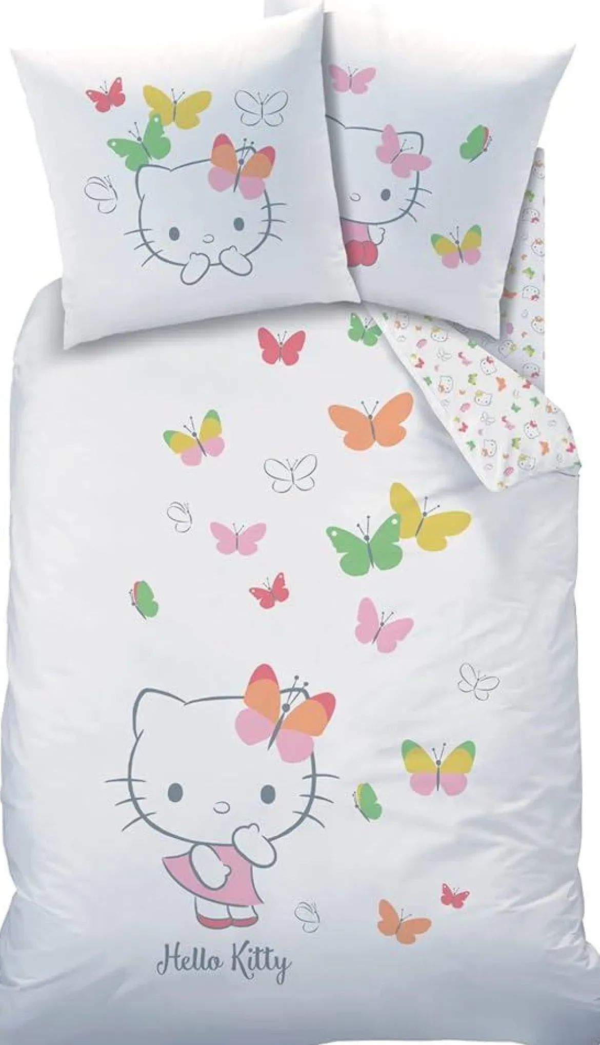 HOUSSE COUETTE ET TAIE HELLO KITTY 140X200CM ET 63X63CM