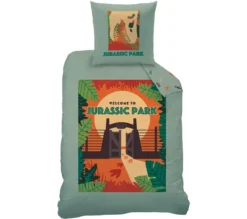 HOUSSE COUETTE ET TAIE JURASSIC WORLD 140X200CM ET 63X63CM