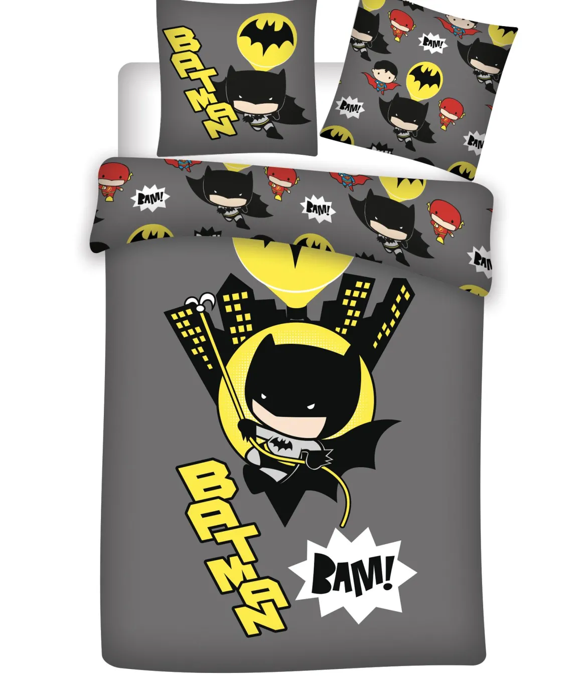 HOUSSE COUETTE 140X200CM ET 63X63CM BATMAN