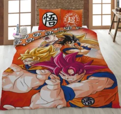 HOUSSE COUETTE 140X200CM ET 63X63CM DRAGONBALL