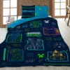 HOUSSE COUETTE 140X200CM ET 63X63CM MINECRAFT