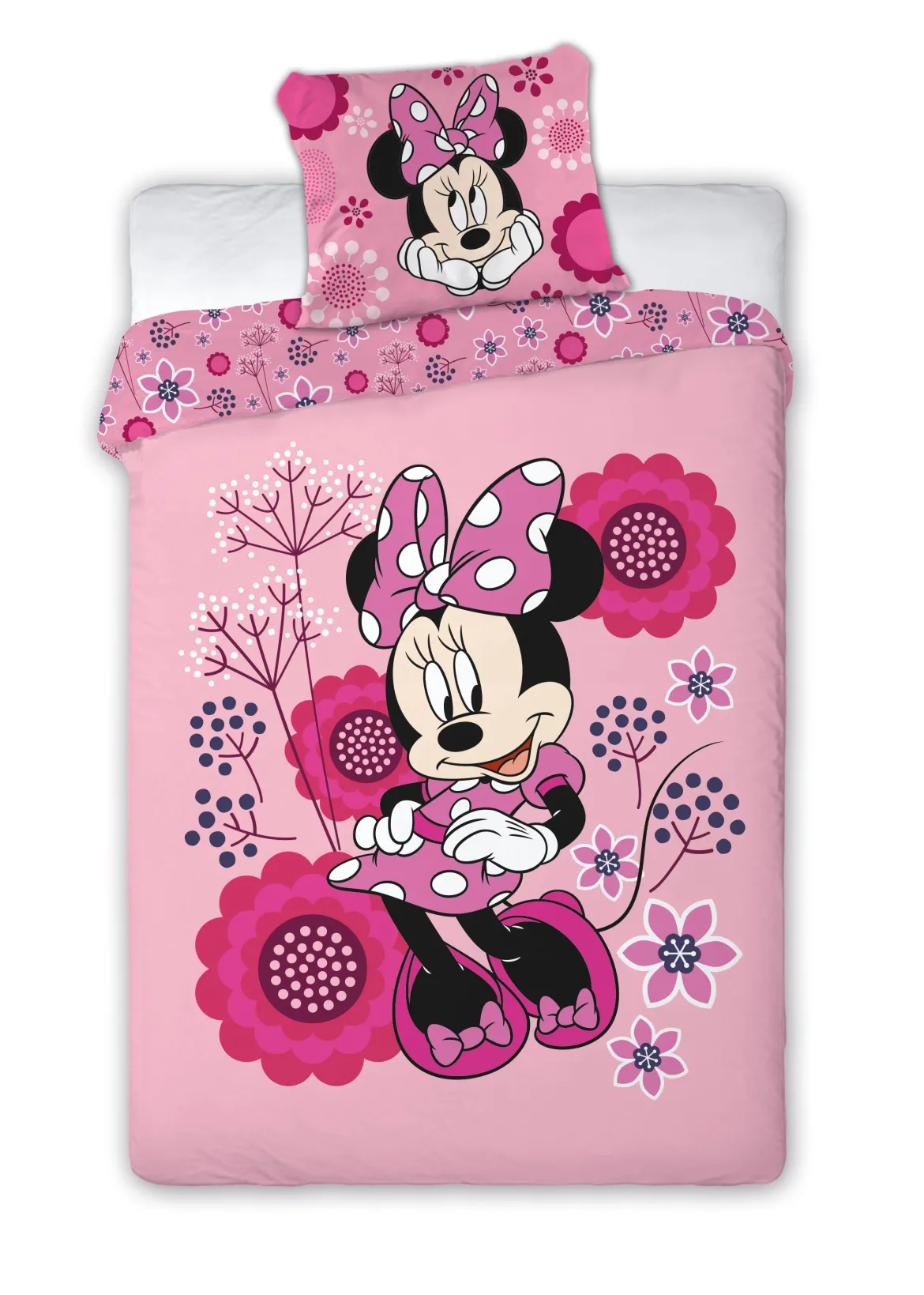HOUSSE COUETTE 140X200CM ET 63X63CM MINNIE