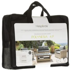 HOUSSE COUSSIN POLYNESIA 4 PLACES HAVANE