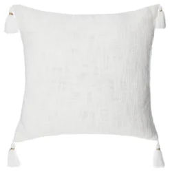 HOUSSE COUSSIN SLUB BLANC 40X40