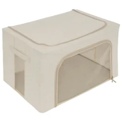 HOUSSE RANGEMENT DOUBLE OUVERTURE DRESSY PLUS BEIGE TAILLE L
