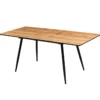 ICEY TABLE EXTENSIBLE PIEDS ET CONTOUR NOIR 140X180CM