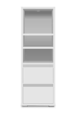 IMAGE BIBLIOTHEQUE 2 TIROIRS BLANC 45X131X37CM