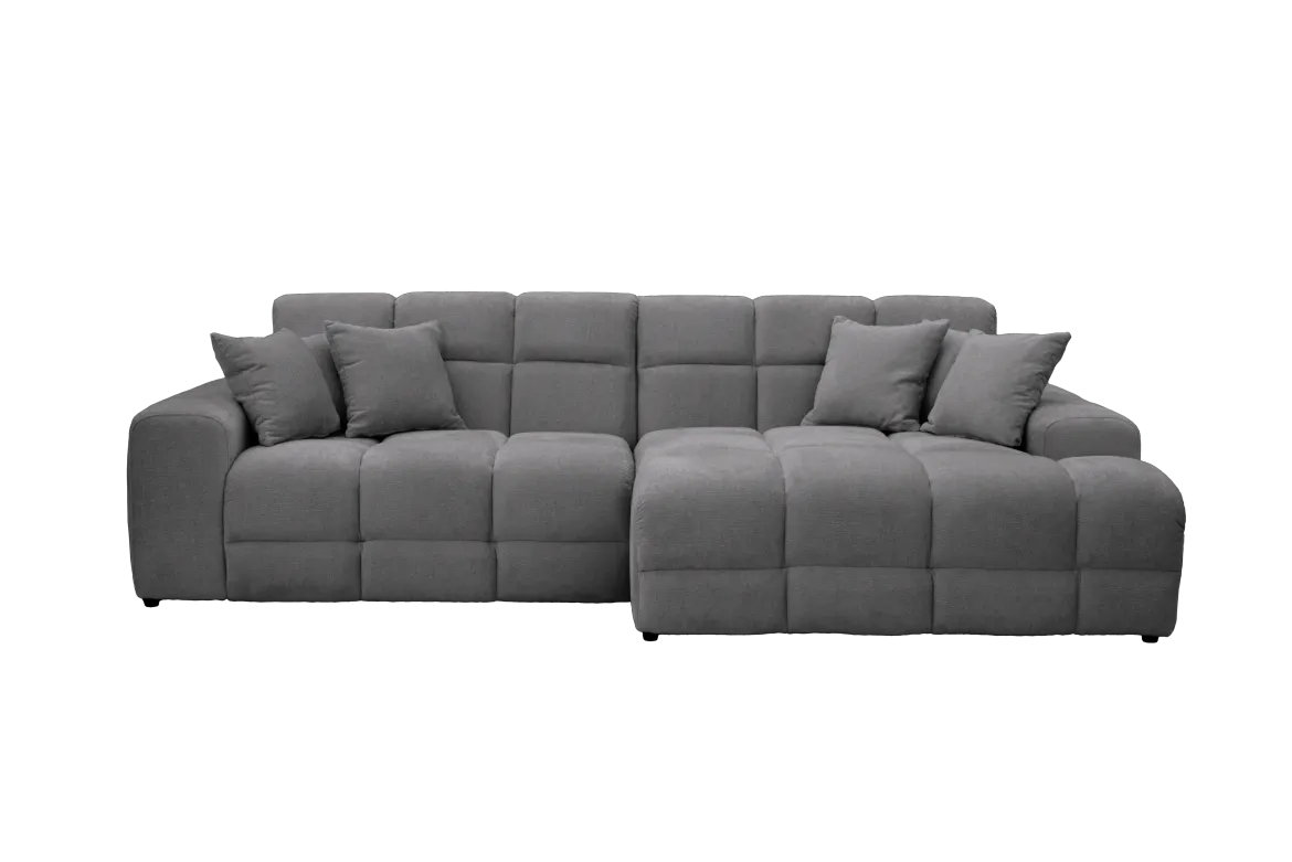 JACOB CANAPE ANGLE DROIT ARGENT PERFECT HARMONY 85