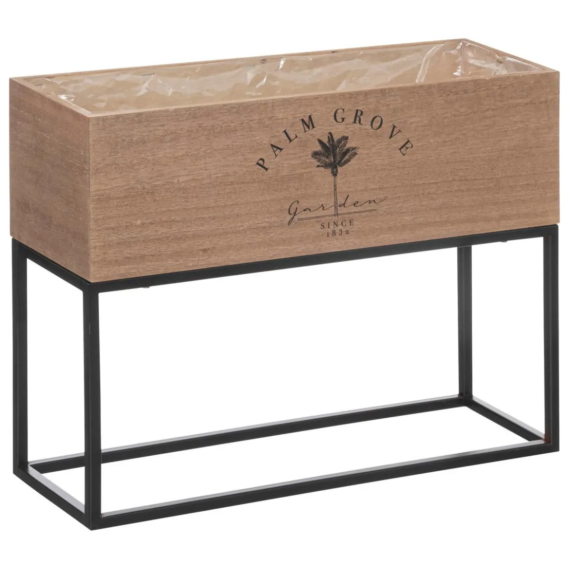 JARDINIERE BOIS METAL BOTANIC D.50X48X18CM