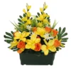 JARDINIERE BOUTONS DE ROSES ORCHIDEES L30XH51CM