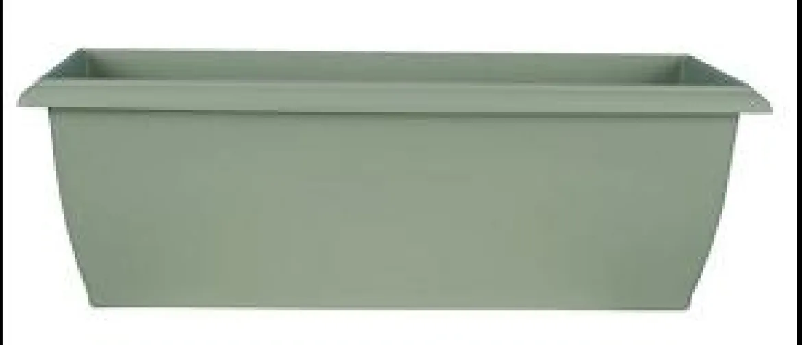 JARDINIERE EVOLUTION GRANDE L.84CM VERT ARGILE 22L