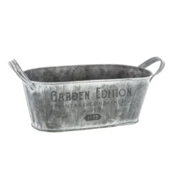 JARDINIERE METAL ZINC D.30X14X12CM
