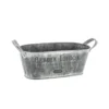 JARDINIERE METAL ZINC D.33X17.5X13.5CM