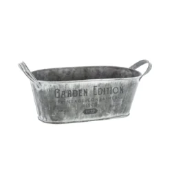 JARDINIERE METAL ZINC D.33X17.5X13.5CM