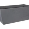 JARDINIERE RECTANGLE EFFET LIGNES D.80X40X34CM GRIS CLAIR