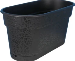 JARDINIERE TEREA 50 ET PLATEAU CLIPS NOIR 10 L