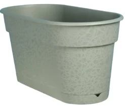JARDINIERE TEREA 40 ET PLATEAU CLIPS VERT ARGILE 7.5 L