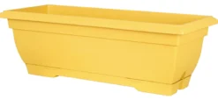 JARDINIERE TRADITION L.50CM ET PLATEAU CLIPS JAUNE 9L