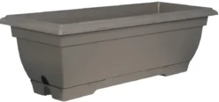 JARDINIERE TRADITION L.50CM ET PLATEAU CLIPS GRIS 9L