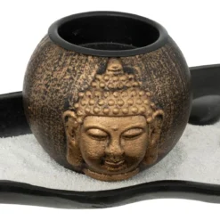 JARDIN ZEN BOIS RESINE SHAMY L.36CM
