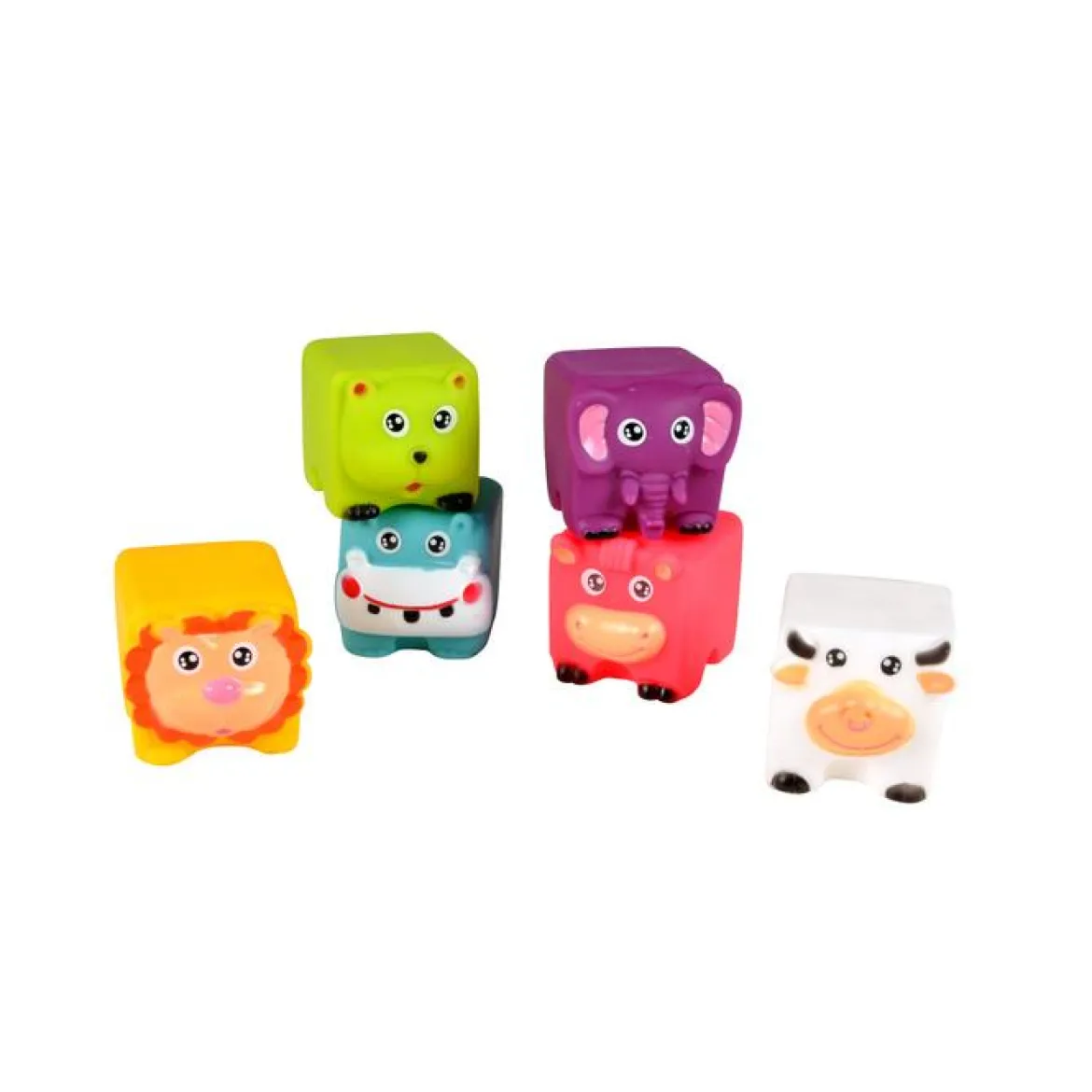 JEU BAIN 6 BLOCS ANIMAUX A EMPILER