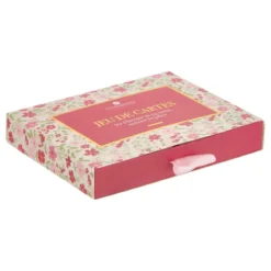 JEU CARTES FLEUR DE ROSE D.12.6X9.5CM