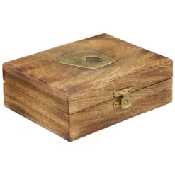 JEU DE CARTE BOIS ODILE D.12X9X4CM