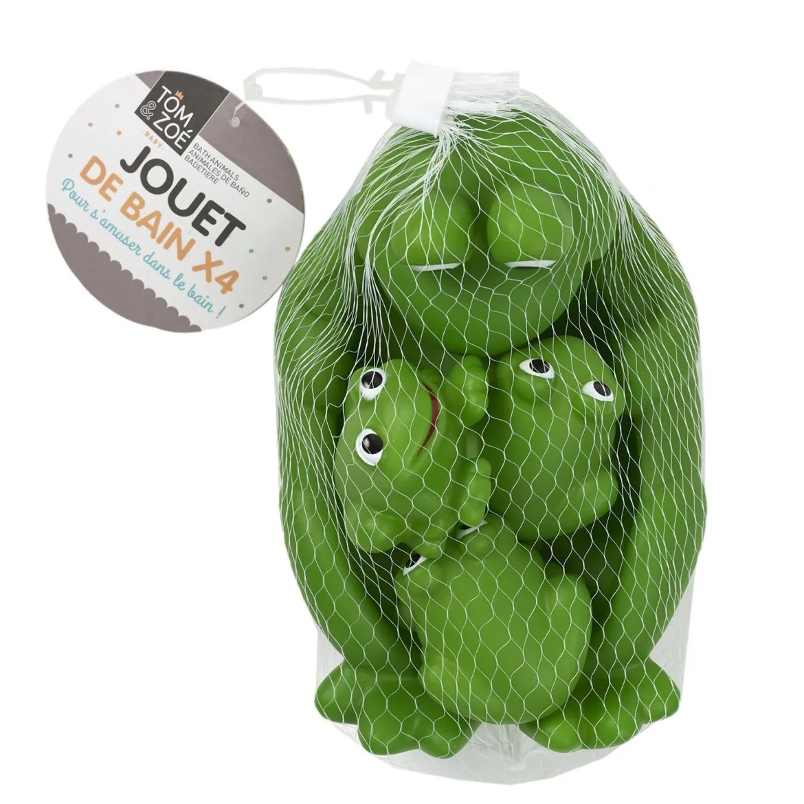 JOUET BAIN ANIMAL X4 PIECES