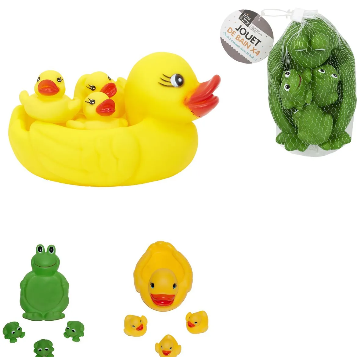JOUET BAIN ANIMAL X4 PIECES