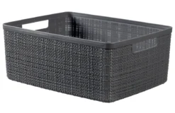 JUTE PANIER RECTANGULAIRE TAILLE M 12L ANTHRACITE