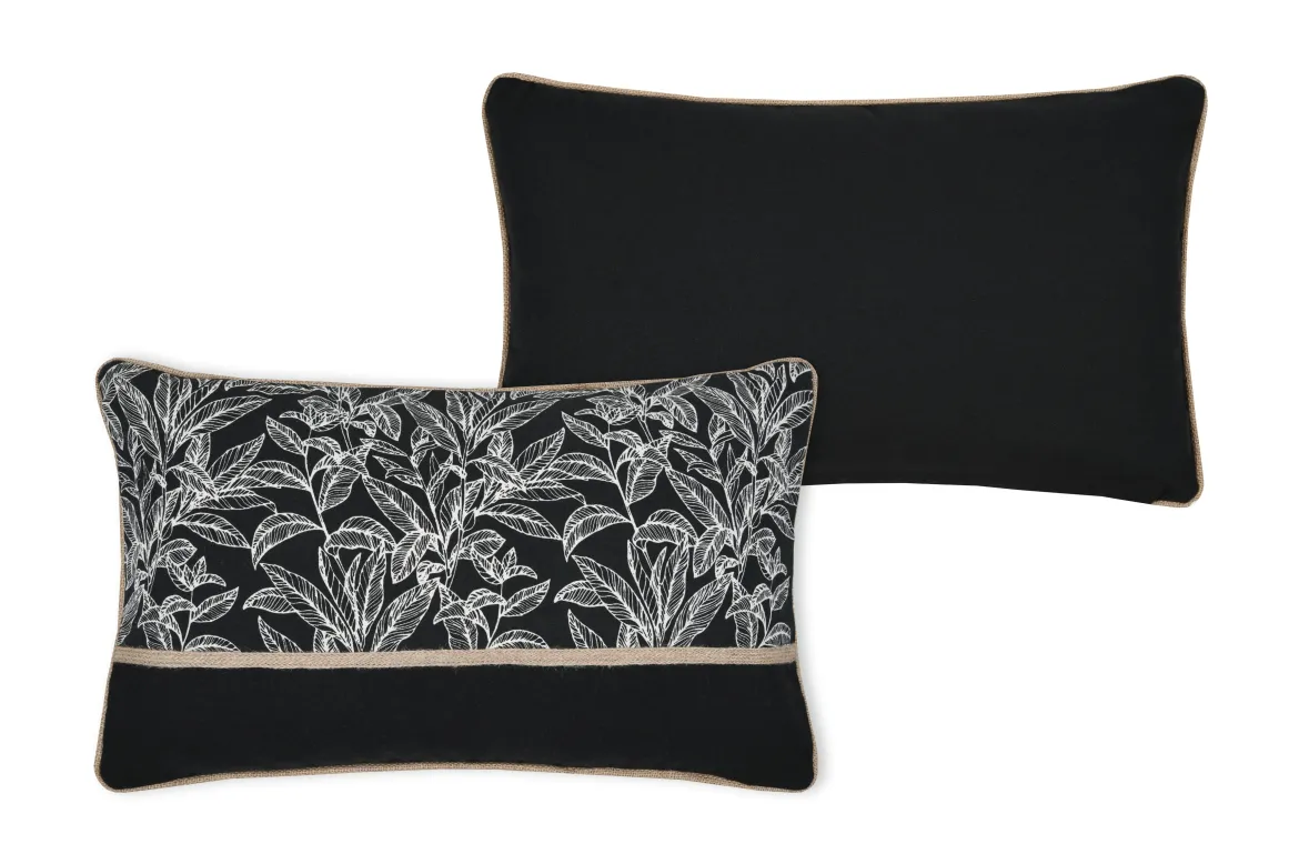 KINOGI COUSSIN 30X50CM NOIR