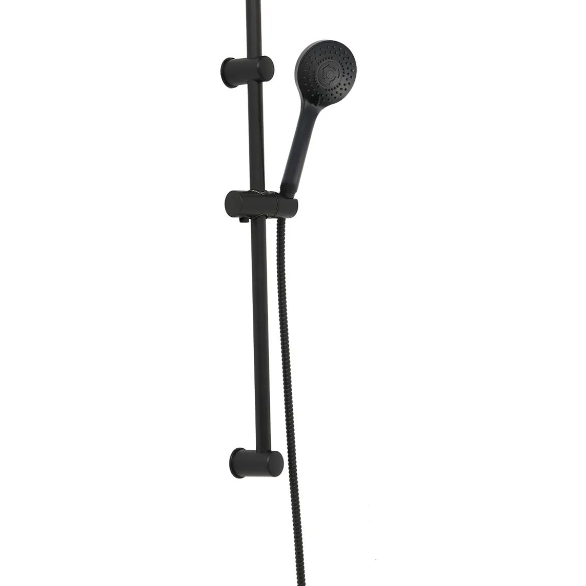 KIT COLONNE 70CM ACIER INOX 150CM NOIR MAT