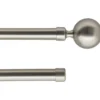 KIT EXT 120 210CM D.19MM DOUBLE BARRES EMBOUT PALOMA ARGENT