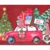 KLAUS TAPIS RUBBER 45X75CM ROUGE