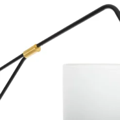 LAMPADAIRE ARC LUCE NOIR DORE H.171CM