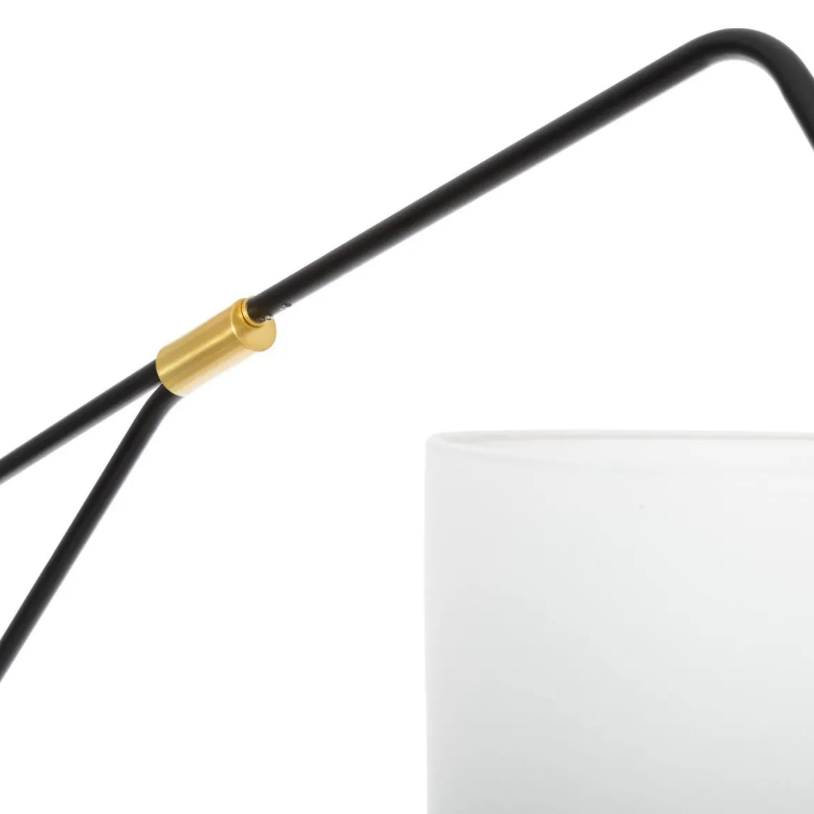 LAMPADAIRE ARC LUCE NOIR DORE H.171CM