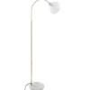 LAMPADAIRE ARC VERRE ET MARBRE LAYE DORE H.150CM
