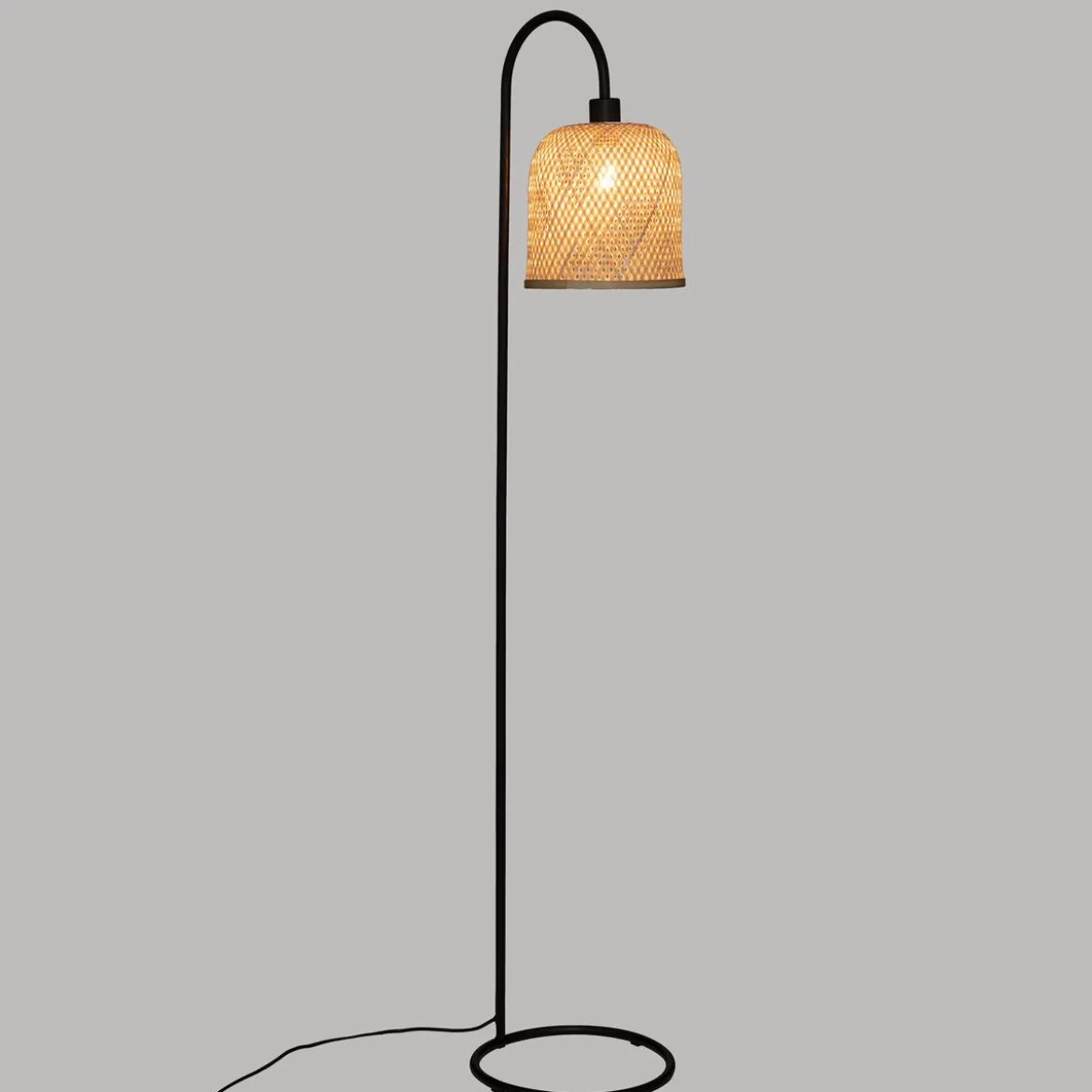 LAMPADAIRE DROIT ALICANTE NOIR H.159CM