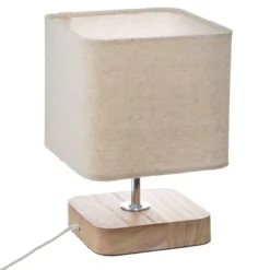 LAMPE A POSER BOIS H.21CM